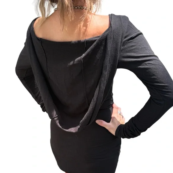 Crossfox Hooded Mini Dress - Picture 2 of 12